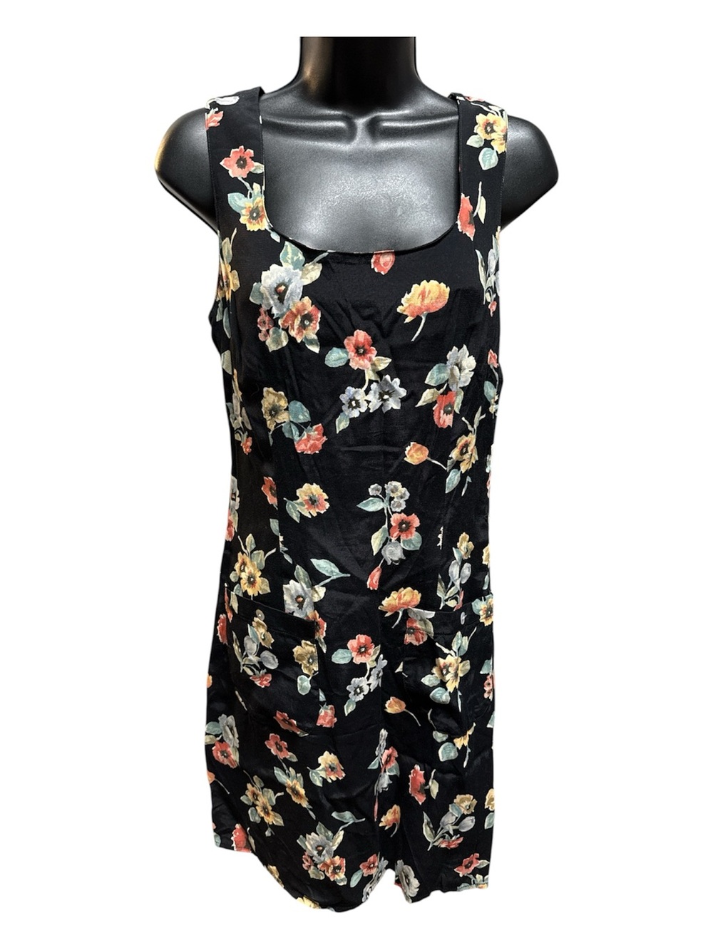Express Floral Rayon Button Side Dress | 90s Grunge Cottagecore | Size S